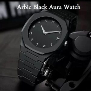 Arabic Black Aura Watch Luxury Premium Quality
