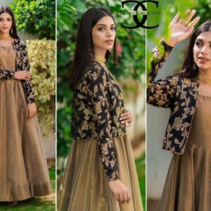 Silk Maxi with Embroidered Jacket