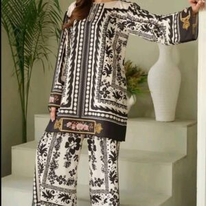 Women's Stitched Printed Khaddar Shirt And Trouser