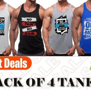 Men's Stitched Gym Tanks Pack of 4