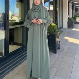 Georgette Plain Full Abaya With Stoller