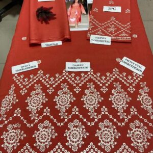 2 Pcs Women's Embroidered Suit